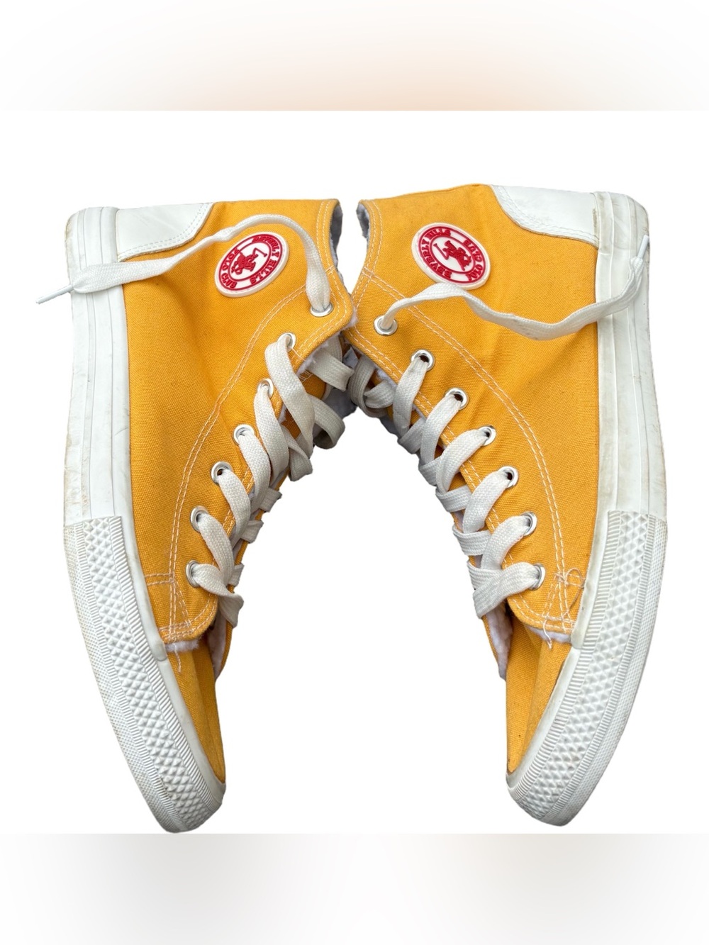 High-Top Canvas Sneakers with Sherpa Lining